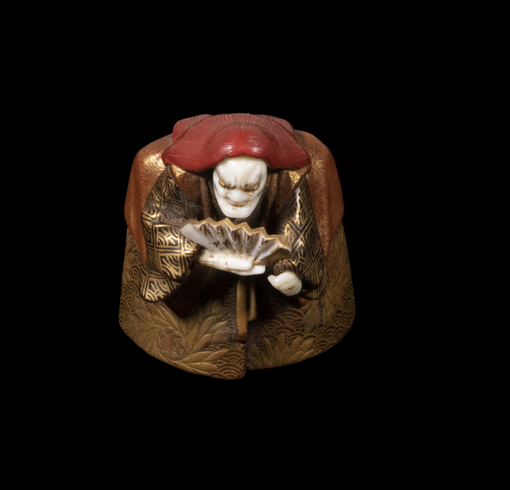19TH C JAPANESE LACQUERED IVORY 33d714