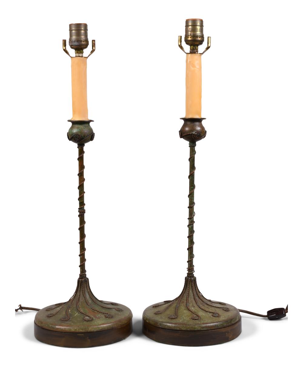 PAIR OF PERSIAN STYLE BRONZE PATINATED 33dbeb