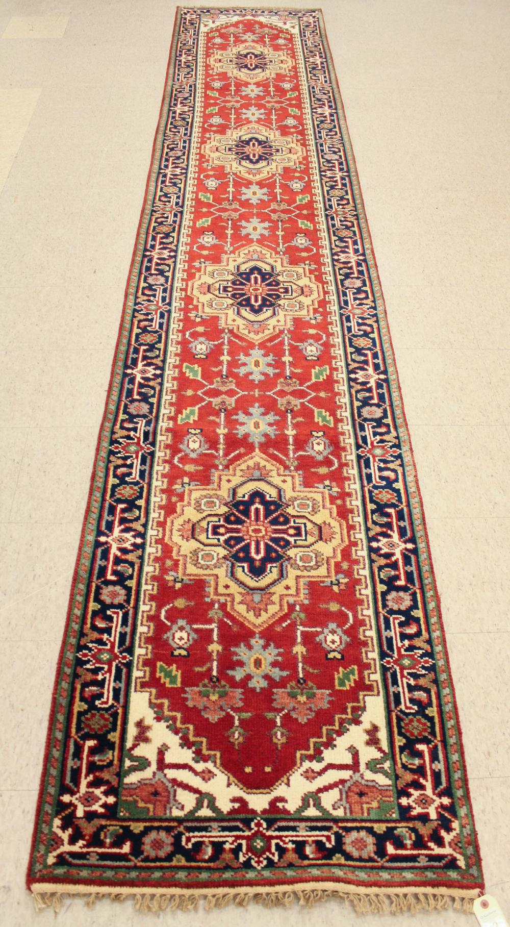 HAND KNOTTED ORIENTAL RUNNER INDO PERSIAN 33df68