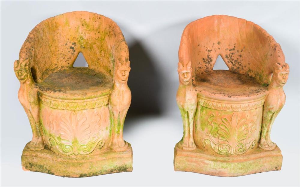 PAIR OF EMPIRE STYLE TERRACOTTA 33bc72