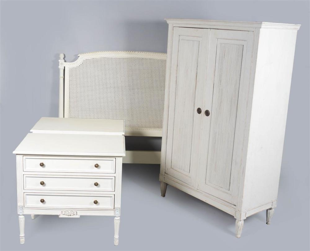 MATCHED LOUIS XVI STYLE WHITE PAINTED 33bcb6