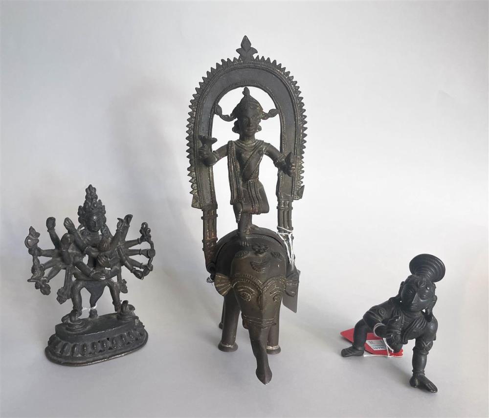 INDIAN BRONZE FIGURE OF INDRA ON 33bd26