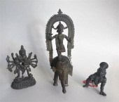 INDIAN BRONZE FIGURE OF INDRA ON THE