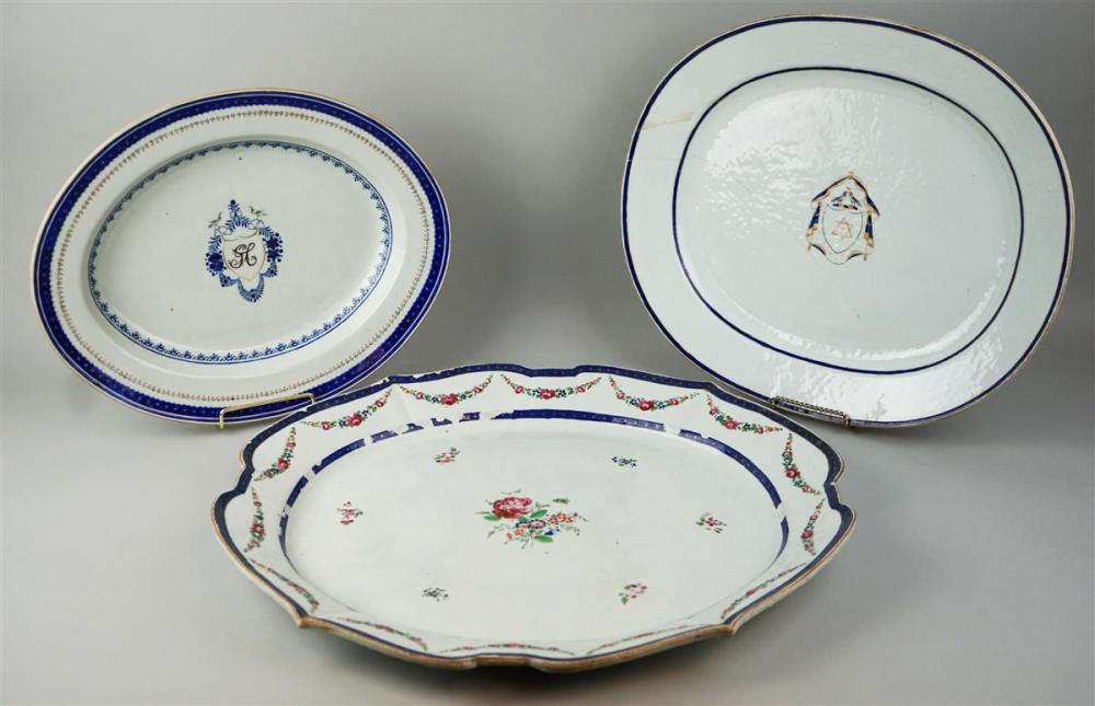 THREE CHINESE EXPORT PLATTERS  33bd8a