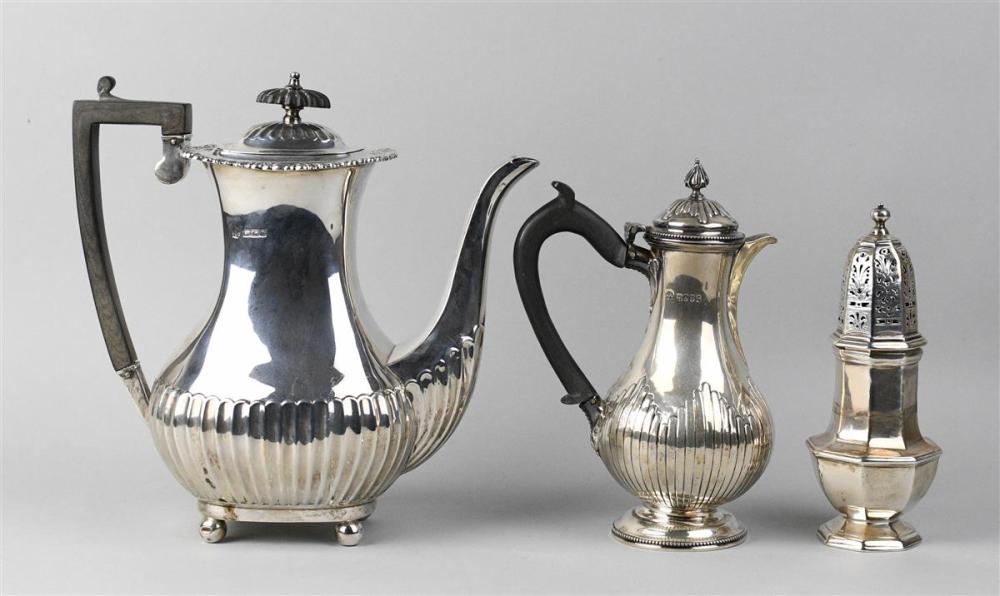 TWO ENGLISH SILVER TEAPOTS AND 33bdc6