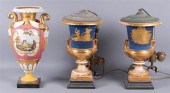 PAIR OF PORCELAIN URNS LAMPS AND 33bde0