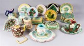 COLLECTION OF MAJOLICA ITEMS, 19TH CENTURY