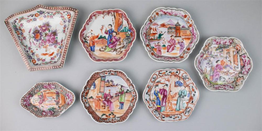 SIX CHINESE EXPORT PORCELAIN FAMILLE 33c497
