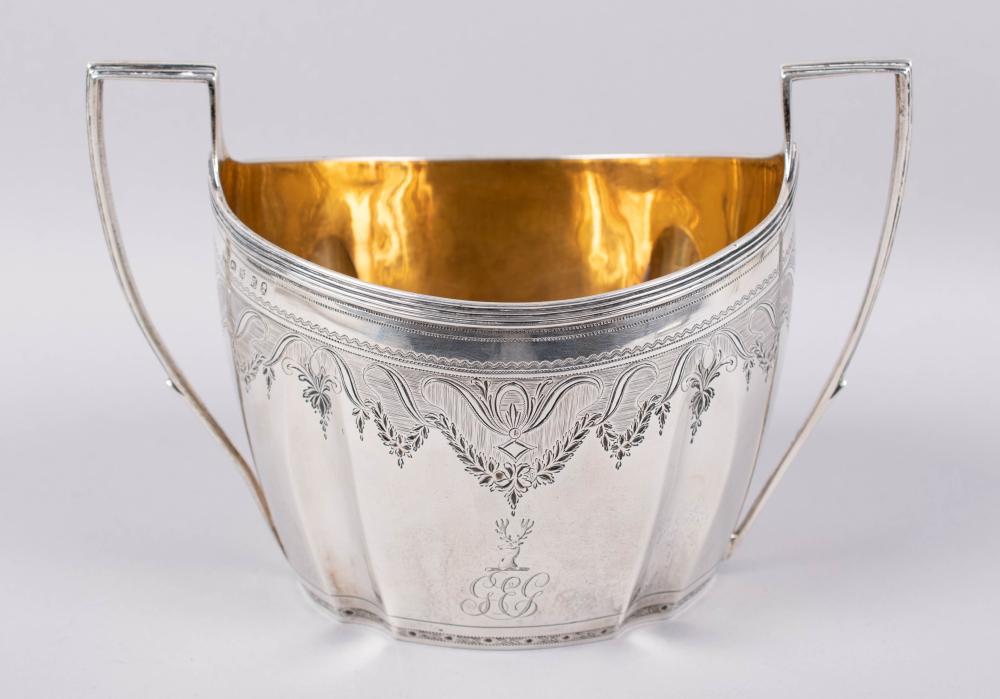 GEORGE III ARMORIAL SILVER TWO HANDLED 33c582
