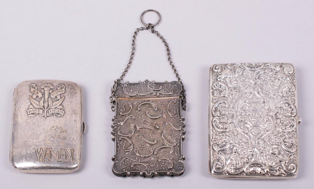 TWO SILVER CASES BY OMAR RAMSDEN  33c5b3
