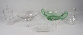 GROUP OF MOLDED GLASS ITEMSGROUP OF