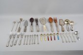 GROUP OF SILVER AND PLATED FLATWAREGROUP