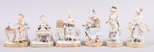 COLLECTION OF SIX MEISSEN LACE FIGURES