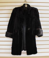 LADYS SHEARED BEAVER FUR COAT, WITH