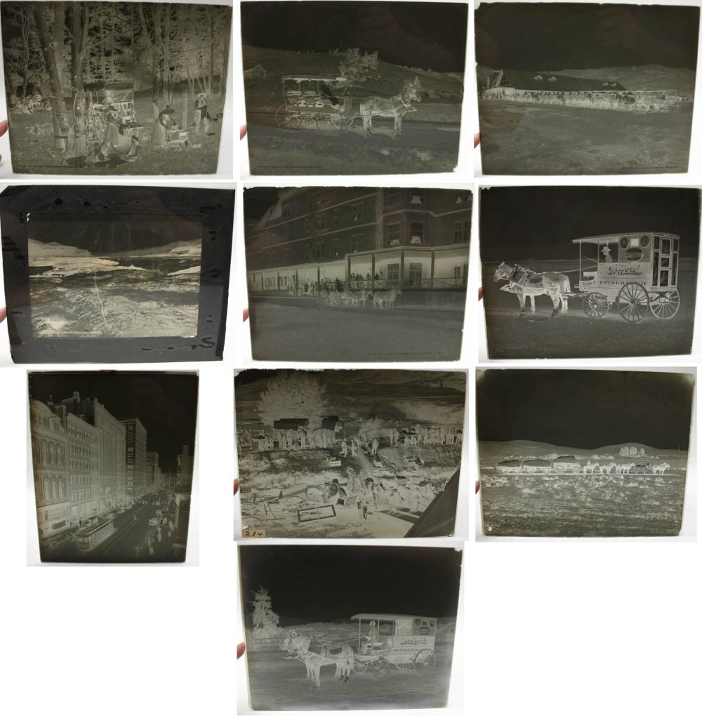 TEN GLASS PHOTOGRAPHIC PLATES OF 33f6c4