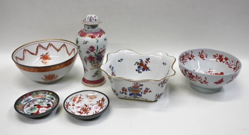 SIX ASIAN AND ASIAN INSPIRED PORCELAIN