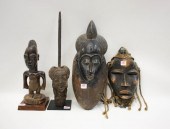 AFRICAN TRIBAL CARVINGSFOUR AFRICAN