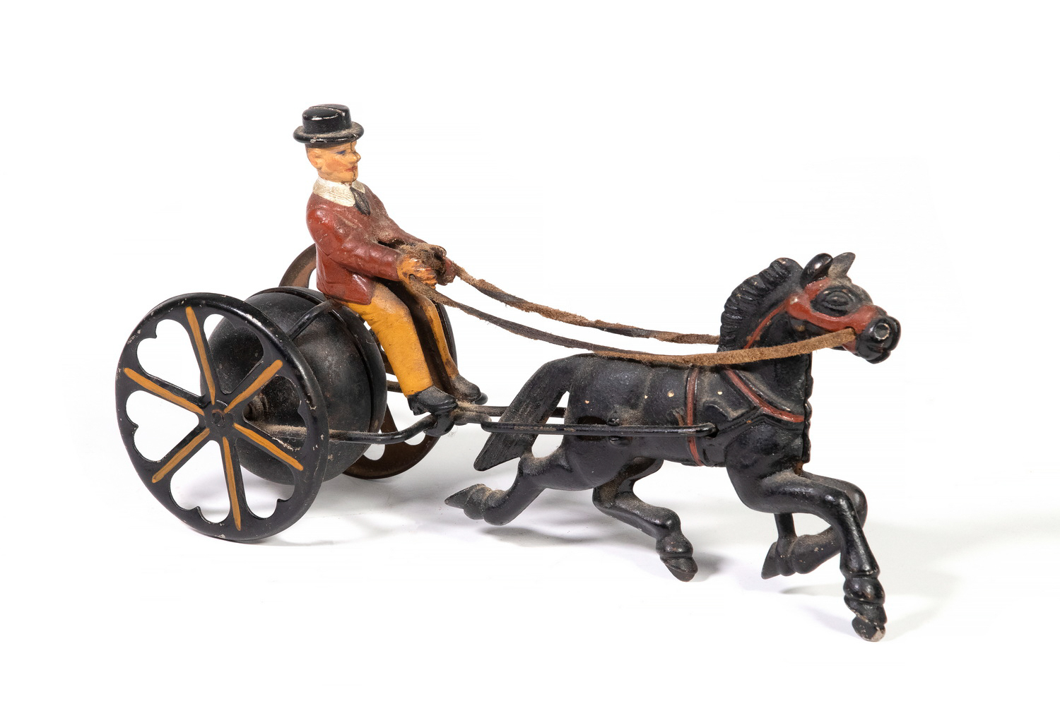CAST IRON HORSE DRAWN BELL TOY 33fd69