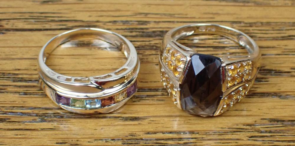 TWO MUTLI COLOR GEMSTONE AND GOLD 33ffd0