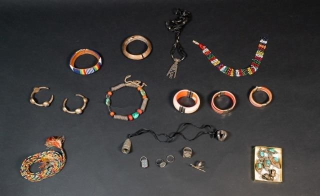 GROUPING OF TRIBAL JEWELRYLot includes 340360