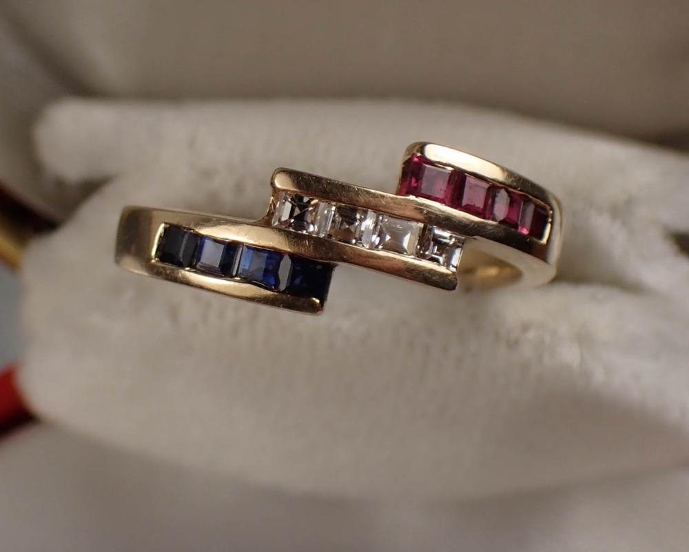 DIAMOND RUBY SAPPHIRE AND GOLD 3405bb