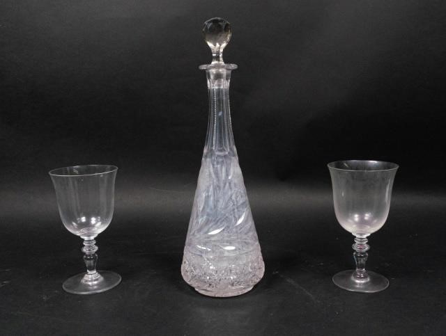 PAIR OF BACCARAT GLASSES AND CUT 340699