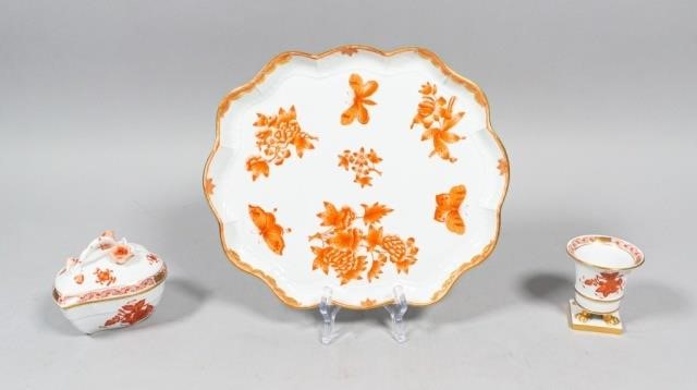 3 PIECES HEREND CHINESE BOUQUET 3406f7