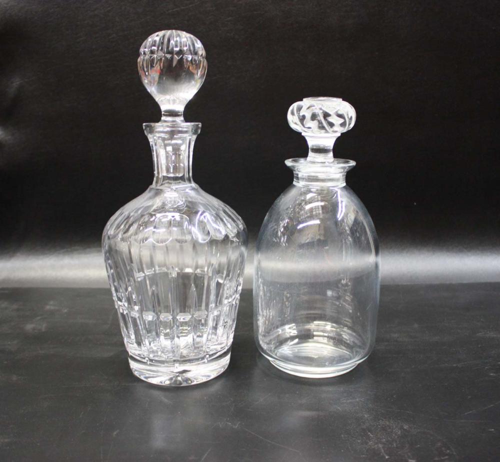 TWO CRYSTAL DECANTERS A LALIQUE 33e6b1