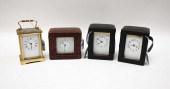 FOUR FRENCH CARRIAGE CLOCKS, TWO BY