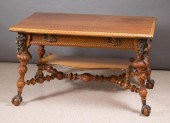 VICTORIAN CHERRY CENTER TABLE, AMERICAN,