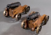 PAIR OF IRON SIGNAL SALUTE CANNONSPAIR