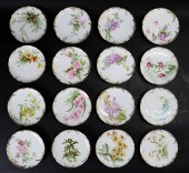 16 HAND PAINTED LIMOGES PLATESGrouping
