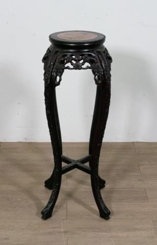 CHINESE ROSEWOOD AND MARBLE STANDChinese 340b4f