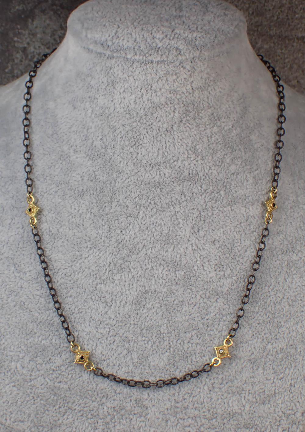 ARMENTA SILVER AND GOLD CHAIN NECKLACEARMENTA 340d01