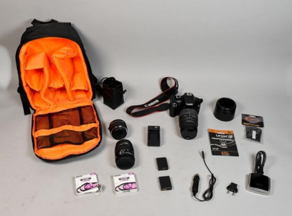 CANON EOS REBEL T3 WITH LENSES 340eff