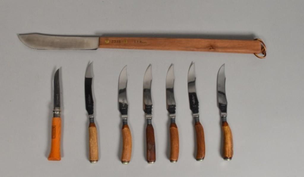 ANTLER HANDLED KNIVES8 knives  34109f