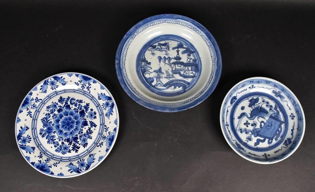 3 CHINESE EXPORT SERVING PIECES3 3411a3
