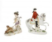 TWO MEISSEN PORCELAIN FIGURAL GROUPSTwo