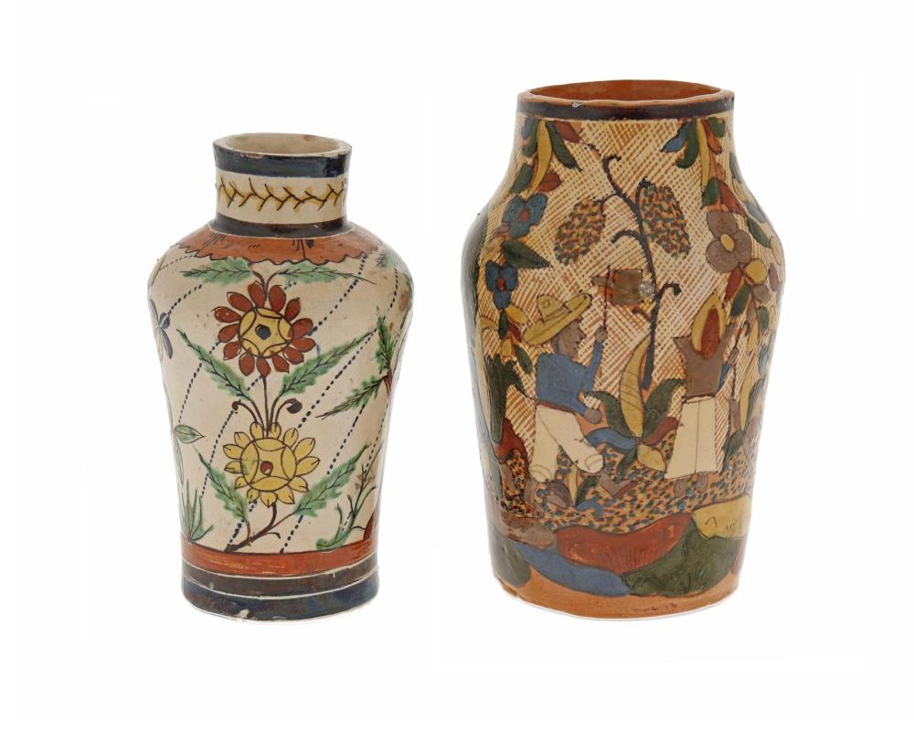 TWO TLAQUEPAQUE POTTERY VASESTwo 34483d