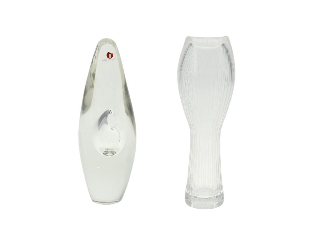 TWO ART GLASS VASES BY IITTALA 3449a1