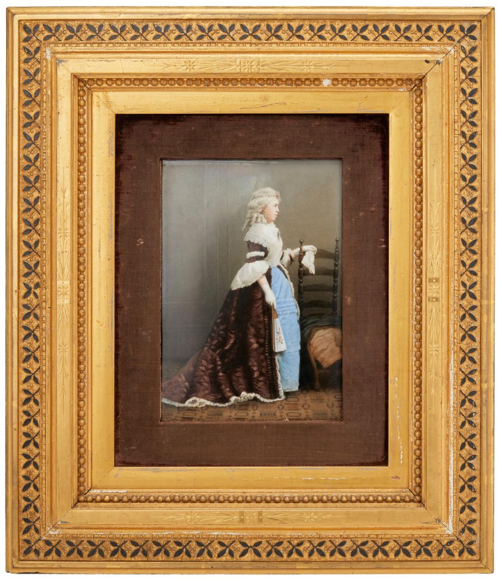 A FRAMED KPM PORTRAIT PLAQUEA framed 344a1d