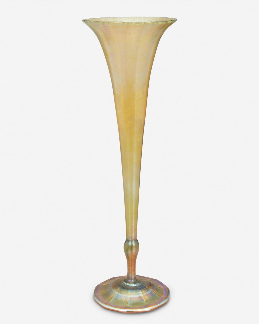 A L C TIFFANY FAVRILE GLASS TRUMPET 344c05