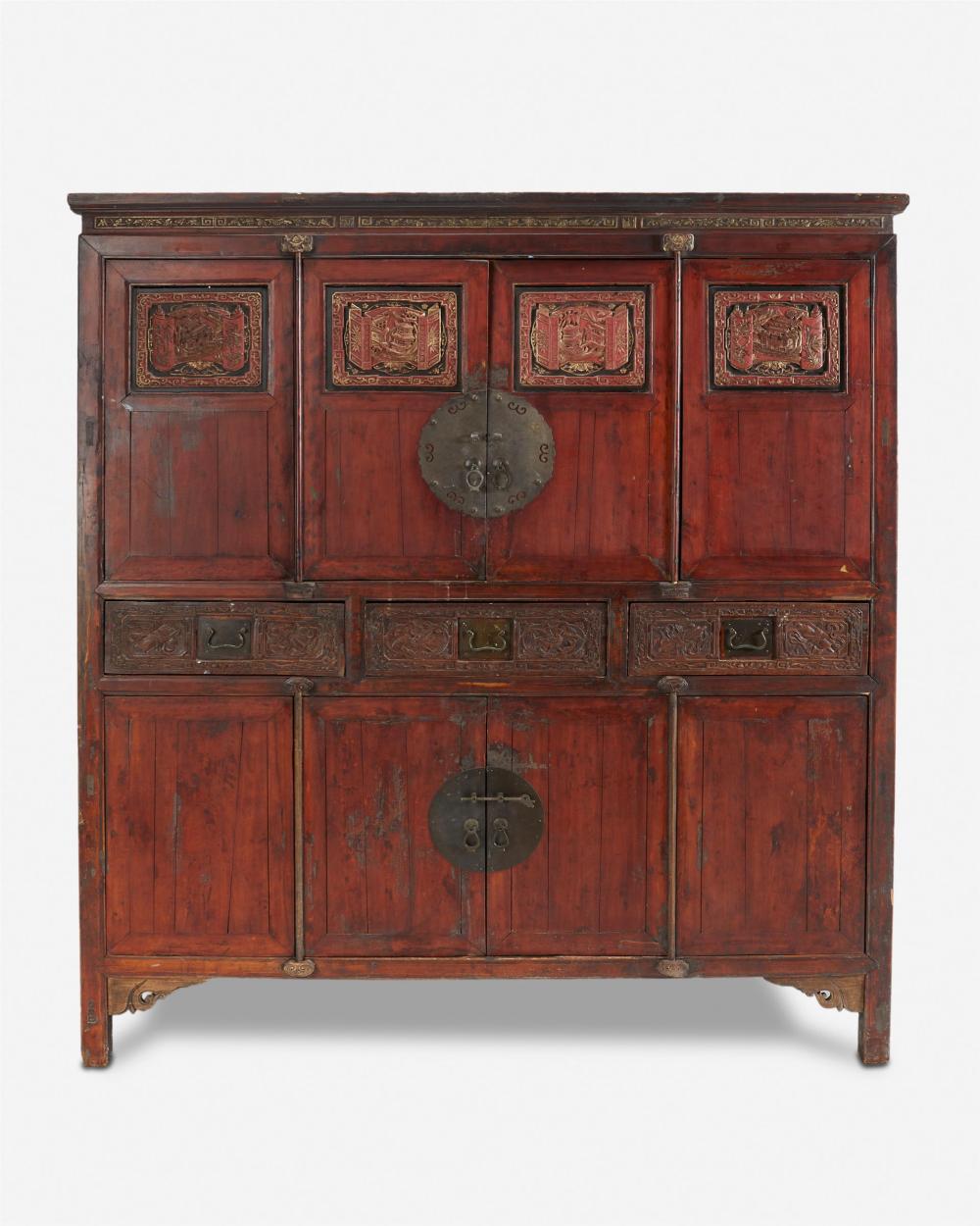 A CHINESE CARVED WOOD CABINETA 344e5d