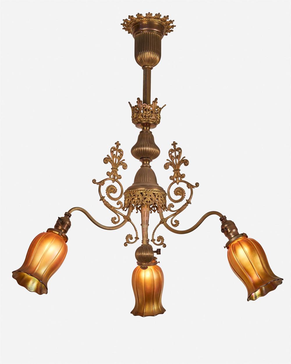 A VICTORIAN STYLE CHANDELIER WITH 344f17