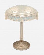 A SABINO ART DECO GLASS TABLE LAMPA
