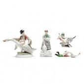FOUR HEREND NATURAL FIGURINES #5565