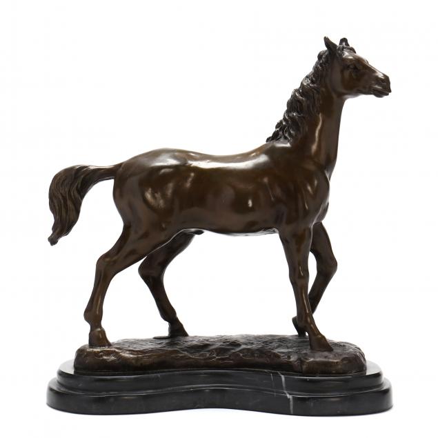FRENCH BRONZE SCULPTURE OF A HORSE 34531e
