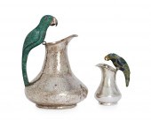TWO LOS CASTILLO SILVER-PLATED PARROT