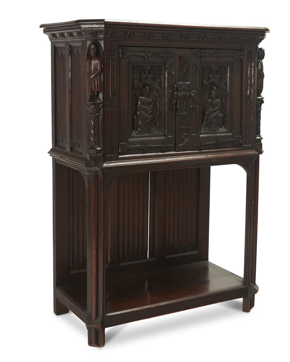 A CONTINENTAL GOTHIC STYLE OAK 343323