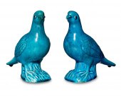 TWO CHINESE EXPORT PORCELAIN PIGEON